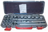 Головки набор 1/2" 6 гр 25 пр (НИЗ) пласт/ф цинк НИЗ-№4 57023025  14240